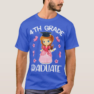 T-shirt Fleurs Joyeuses Senior Girl 4th Grade Graduate Cla