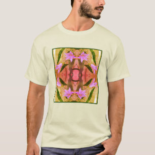 T-shirt Fleurs Lily violettes délicates Abstraites