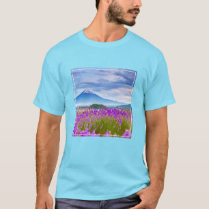 T-shirt Fleurs   Mont Fugi Japon