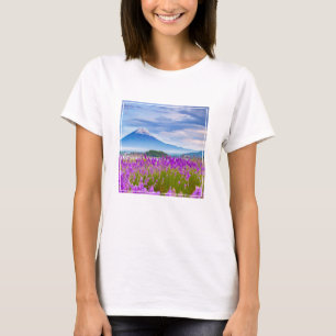 T-shirt Fleurs   Mont Fugi Japon