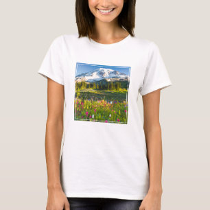 T-shirt Fleurs   Mt. Rainier Fleurs sauvages