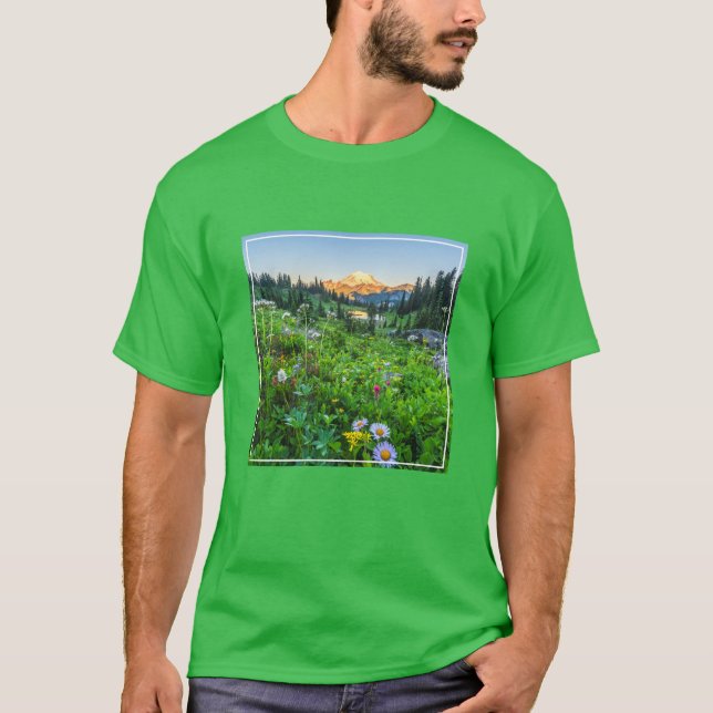 T-shirt Fleurs | Parc national du Mont Rainier (Devant)