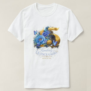 T-shirt Fleurs pour fête de 15 ans de Quinceanera