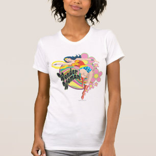 T-shirt Fleurs rétro Wonder Woman