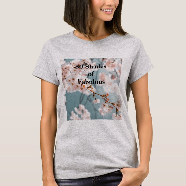 T-shirt Fleurs roses 50 Tons de Gris Fabuleux (Devant)