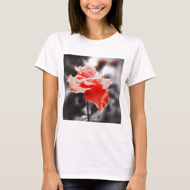 T-shirt Fleurs Roses romantiques #2 (Devant)