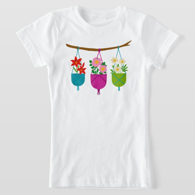 T-Shirt fleurs sauvages dans des planteurs dynamiques (Poser)