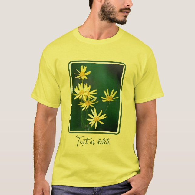 T-shirt Fleurs sauvages de marguerite jaune délicat Person (Devant)