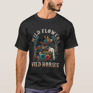 T-shirt Fleurs sauvages du couteau de soleil du Sud - Fleu