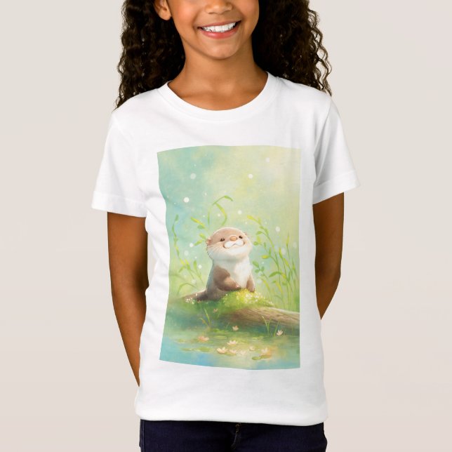 T-Shirt Fleurs sauvages et zones humides Le conte d'une Ot (Devant)