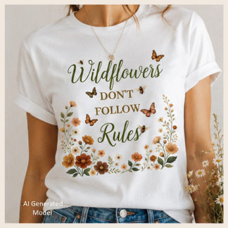T-shirt Fleurs sauvages ne suivent pas les règles Graphiqu