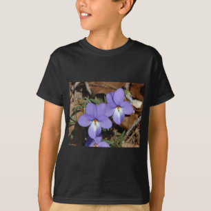 T-shirt Fleurs Sauvages Violette à Pieds d'Oiseau III Cade