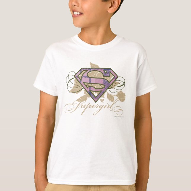 T-shirt Fleurs Supergirl (Devant)