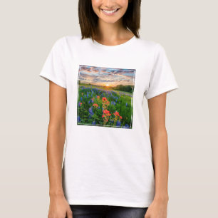 T-shirt Fleurs   Texas Bluebonnets & Indian Paintbrush