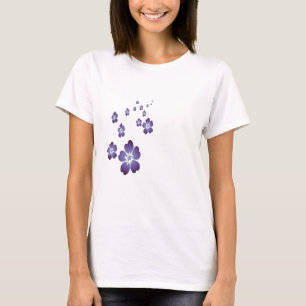 T-shirt Fleurs violettes