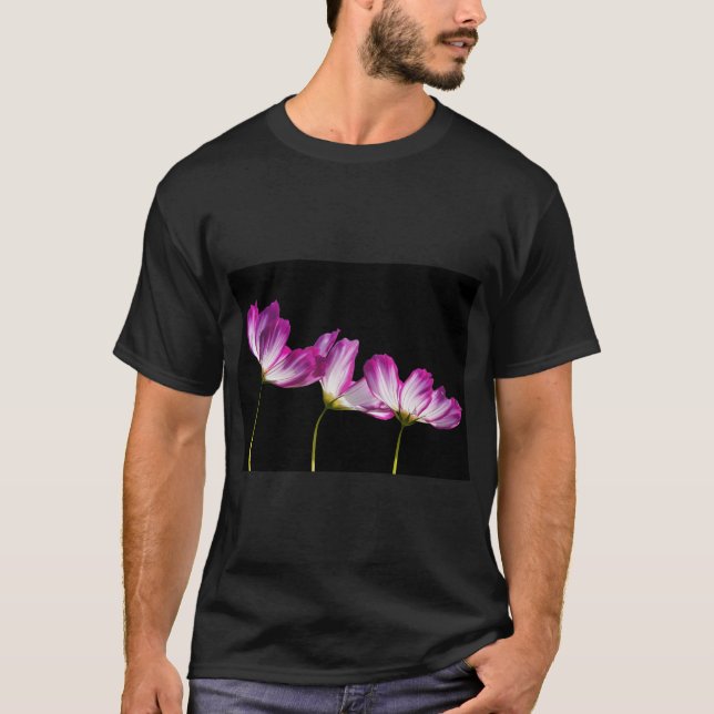 T-shirt Fleurs violettes élégantes (Devant)