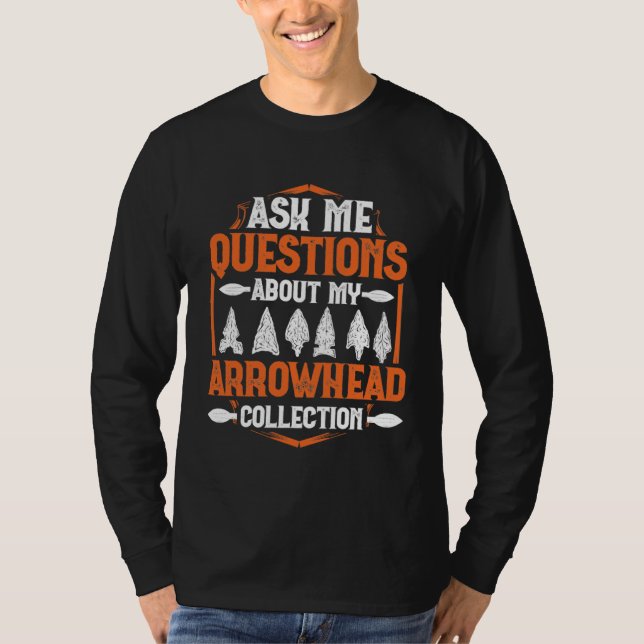 T-shirt Flintknapping Arrowheads Hunter Arrowhead Hunting (Devant)