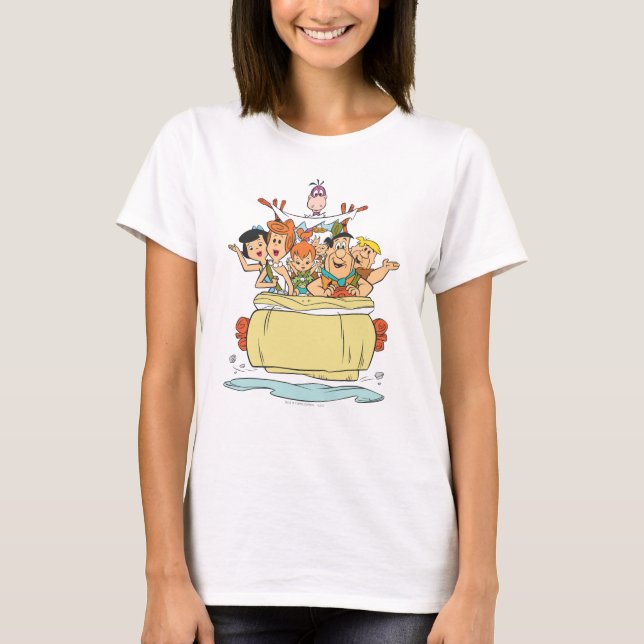 T-shirt Flintstones Family Roadtrip (Devant)