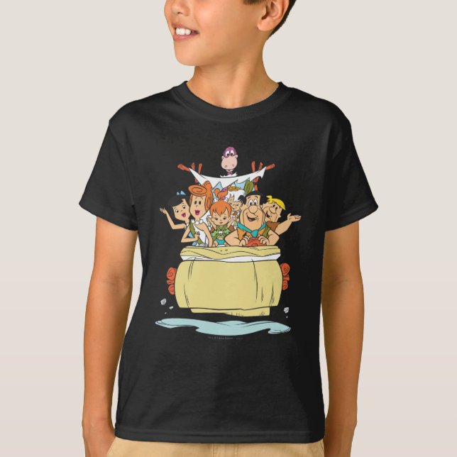 T-shirt Flintstones Family Roadtrip (Devant)
