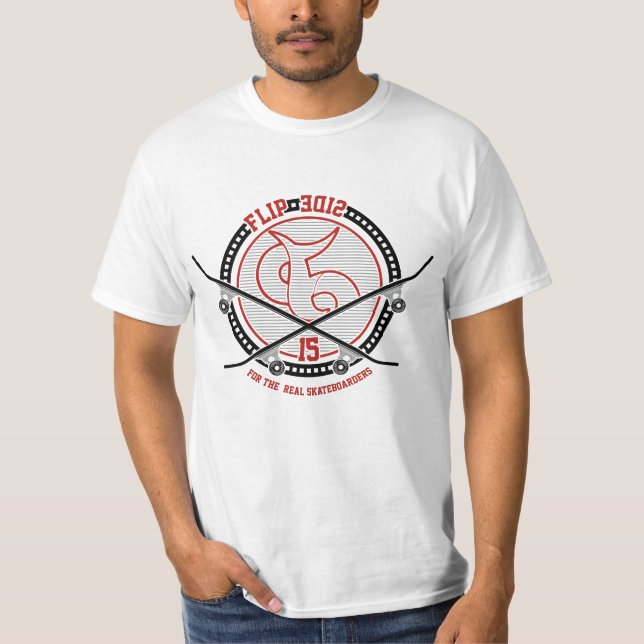 T-shirt Flip Side For The Real Skateboarders (Devant)