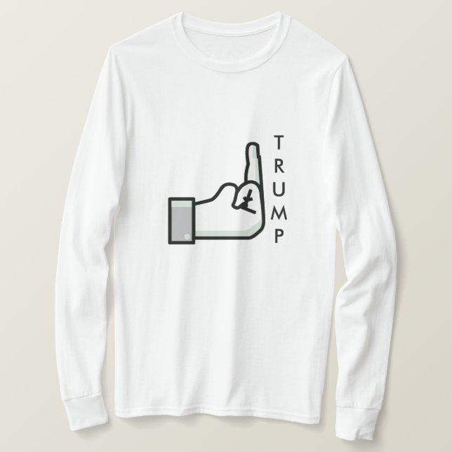 T-shirt Flipping Bird and Donald Trump Shirt (Design devant)