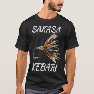 T-shirt Flly noire Tenkara Pêche à la mouche s Sakasa Keba