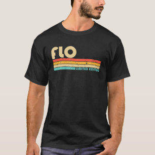 T-shirt FLO Nom Personnalisé Retro Vintage 80S 90S Anniver