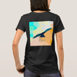 T-shirt "Float" Image paisible de la silhouette d'oiseau e