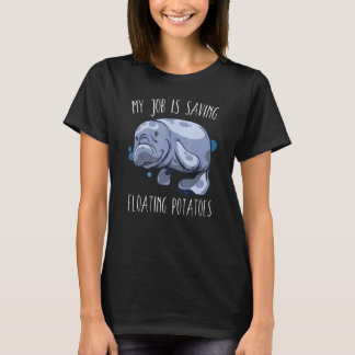 T-shirt Floating Potato Manatee Marine Life 1