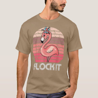 T-shirt Flock It, Flamant rose Mignonne Pour Hommes Femmes