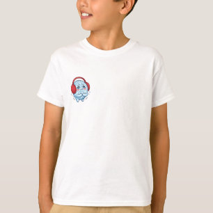 T-shirt Flocon de neige bleu frissonnant avec des cache-or