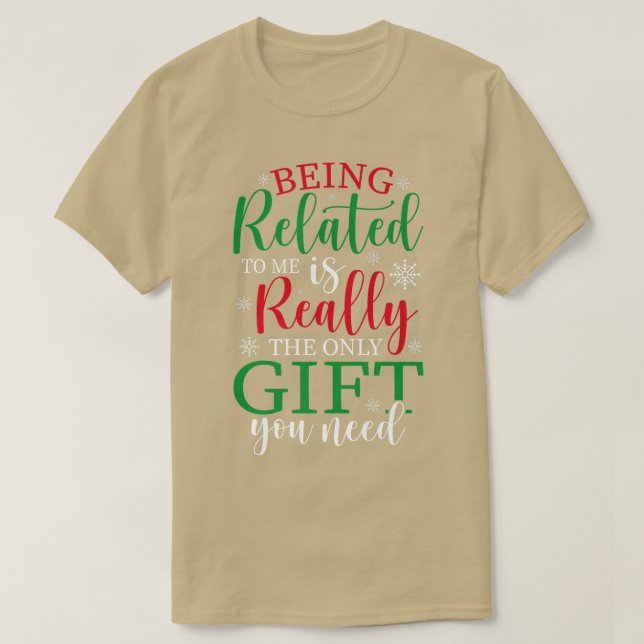 T-shirt Flocon de neige étant apparenté Arbre de Noël nouv (Design devant)