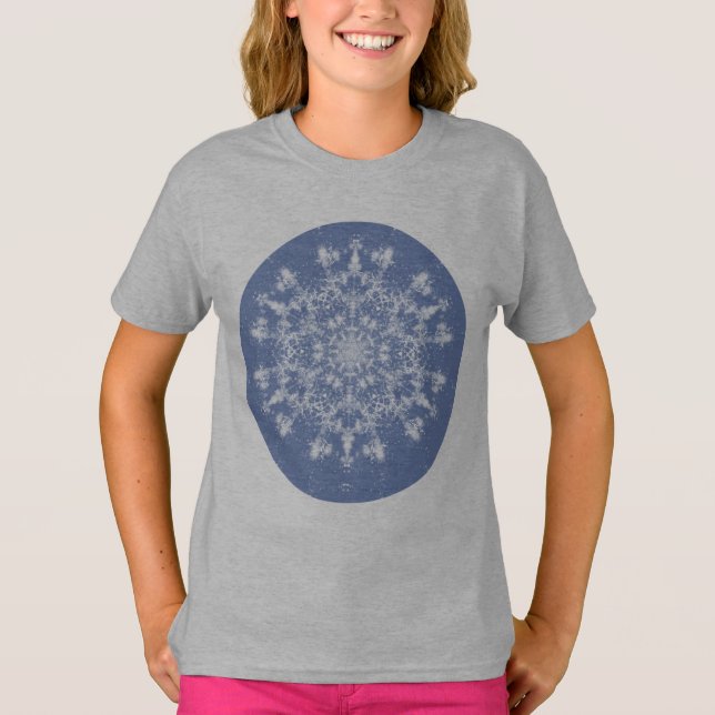 T-shirt Flocon de neige fractionné en dentelle Abstraite s (Devant)