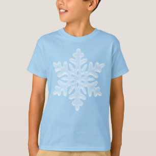 T-shirt Flocon de neige glacé bleu Icy Noël hiver