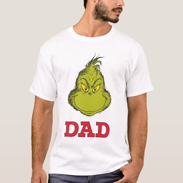 T-shirt Flocon de neige rouge et vert Grinch Anniversaire (Devant)