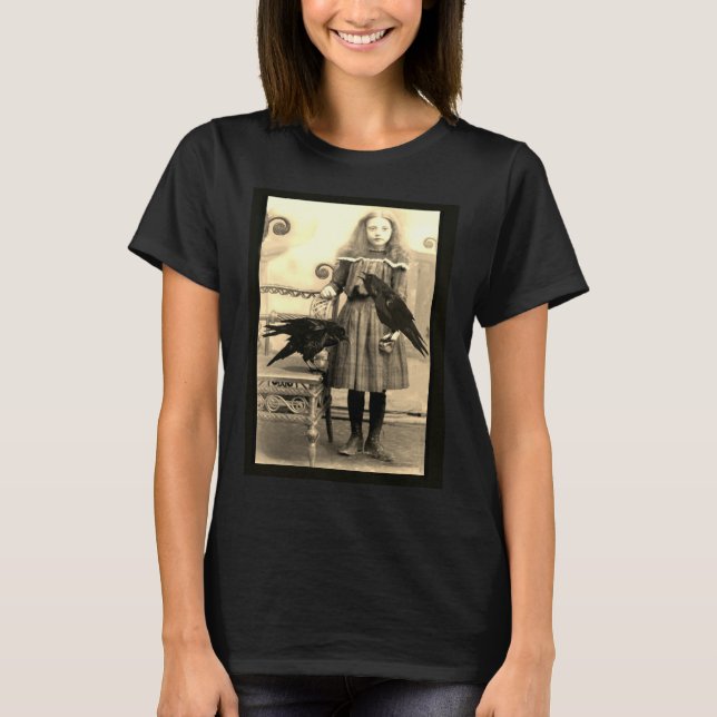 T-shirt Flora et son animal de compagnie Ravens (Devant)