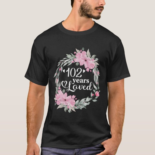 T-shirt Floral 102 Bday 102Nd (Devant)