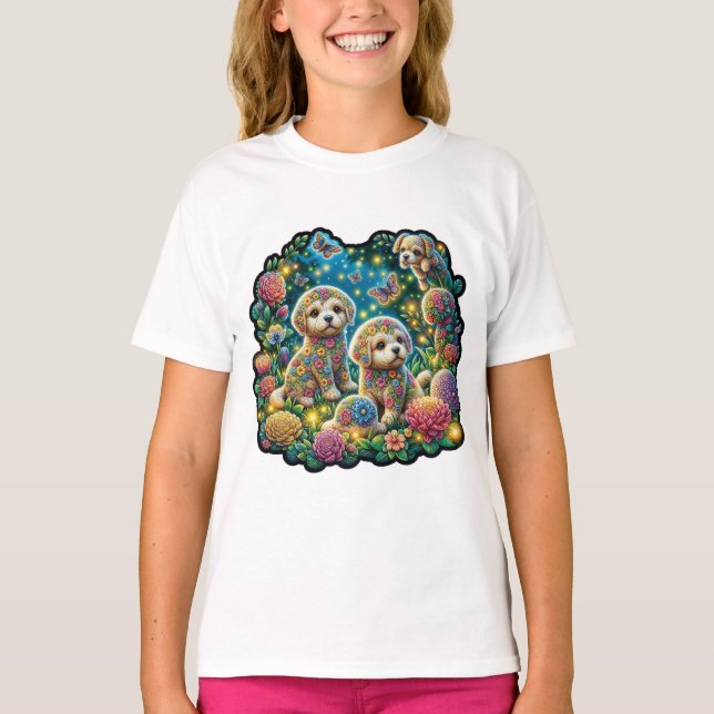 T-shirt "Floral Canine Imaginaire" (Devant)
