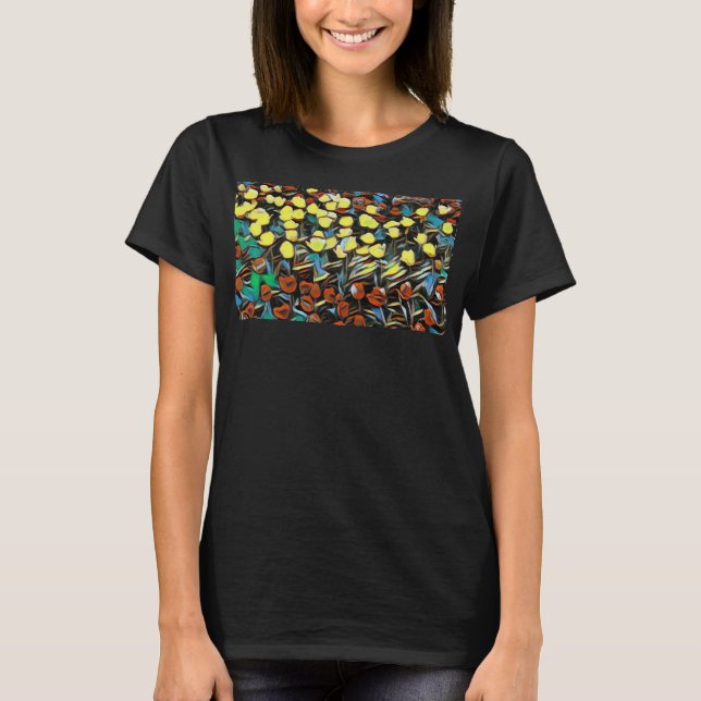 T-shirt Floral - Chemise (Noire) - Rêver (Devant)