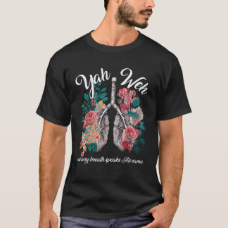 T-shirt Floral Chrétien Poumon Notre Respiration Parle Son