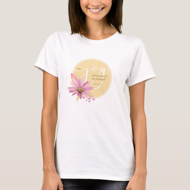 T-shirt Floral Daisy Joy du Seigneur (Devant)