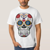 T-shirt floral de crâne de sucrerie