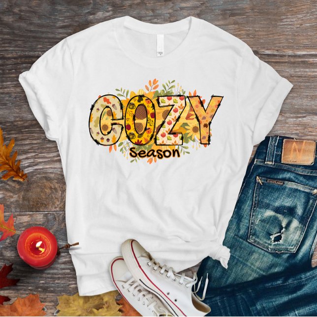 T-shirt Floral de saison cosy (Cozy season floral autumn design)
