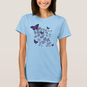 T-shirt floral du papillon des femmes