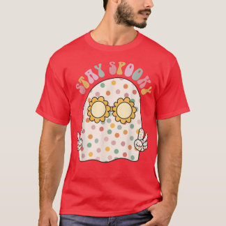 T-shirt Floral Fantôme Halloeen Retro Super Séjour Éffraya