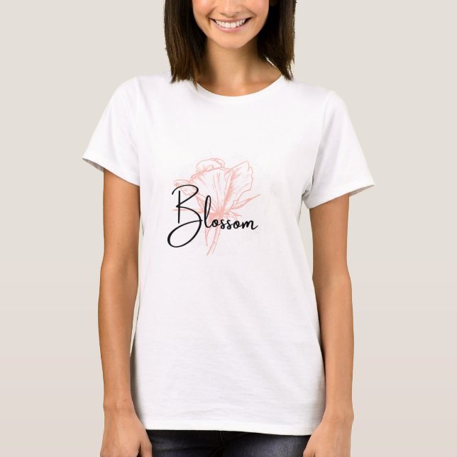 T-shirt Floral Fleur Floral Fleur de printemps (Devant)