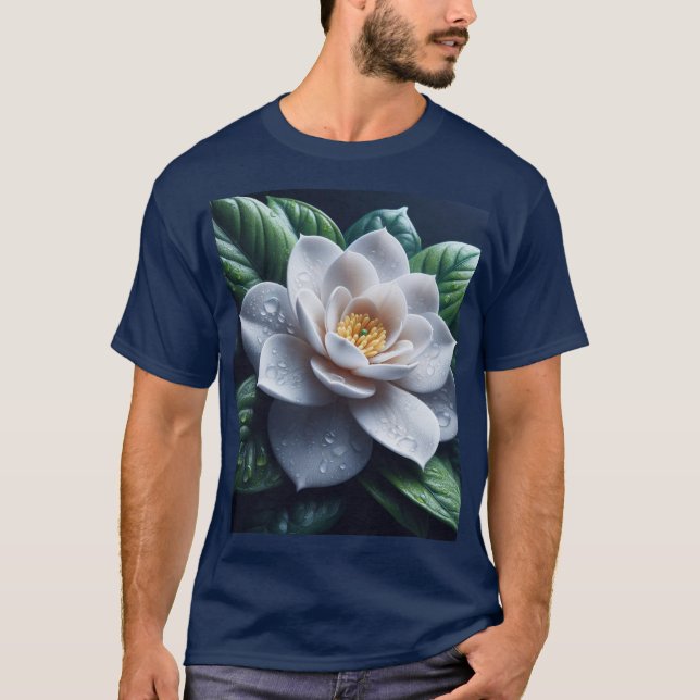 T-shirt Floral Gardenia blanc (Devant)