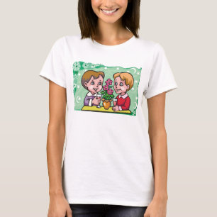 T-shirt Floral Gemini jumeaux garçons avec fleurs