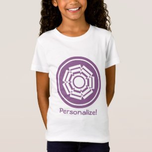 T-Shirt Floral Groove Girl's Tee, Eggplant