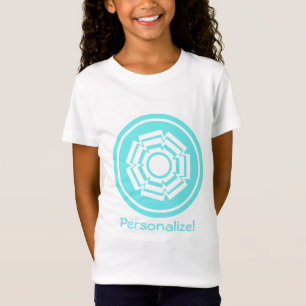 T-Shirt Floral Groove Girl's Tee, Turquoise